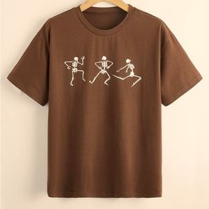 Brown Skeleton Tee Shirt